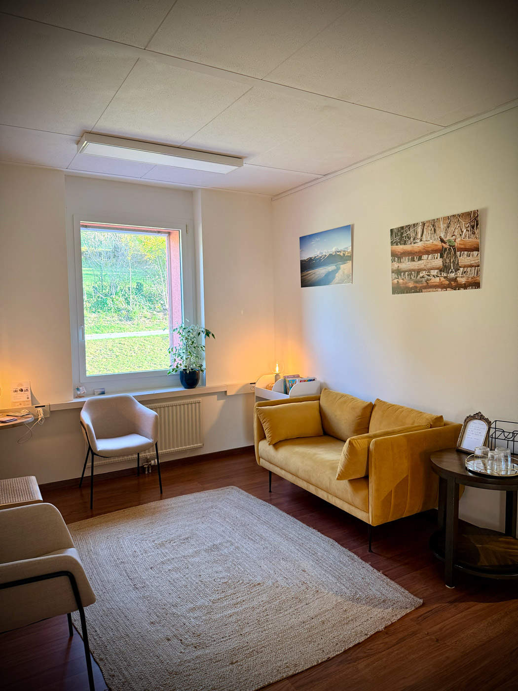 Espace d'accueil avec canapé